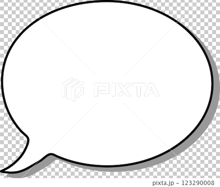 Anime speech bubble with shadow Anime speech bubble with shadow 123290008
