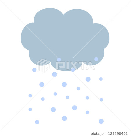 雪が降っている雲のイラスト 雪が降っている雲のイラスト 123290491