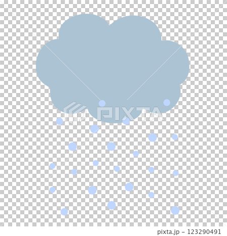 雪が降っている雲のイラスト 雪が降っている雲のイラスト 123290491