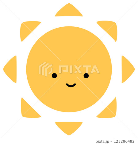 かわいい顔の太陽 かわいい顔の太陽 123290492
