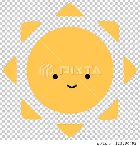かわいい顔の太陽 かわいい顔の太陽 123290492