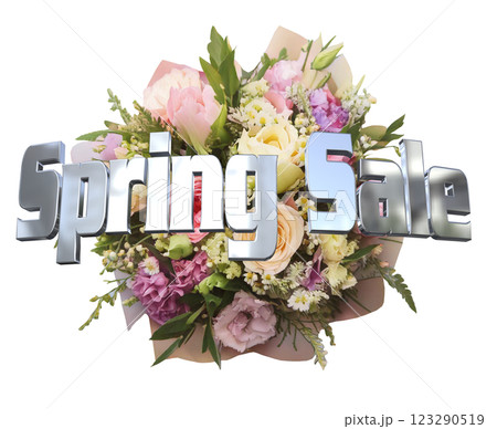 3DCG文字「Spring Sale（スプリングセール）」 123290519
