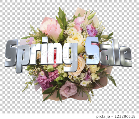 3DCG文字「Spring Sale（スプリングセール）」 123290519