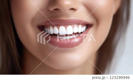 A beautiful smile with healthy, bright white teeth showcases excellent dental care and confidence, highlighting radiant oral health and beauty. A beautiful smile with healthy, bright white teeth showcases excellent dental care and confidence, highlighting radiant oral health and beauty. 123290946