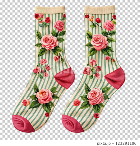 Socks Flowers Clipart Watercolor Socks Flowers Clipart Watercolor 123291186