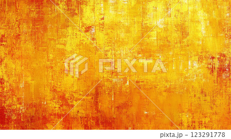 Textured abstract art with vibrant shades of yellow and orange, evokes a sense of warmth, energy, and sunshine. Contemporary design. 123291778