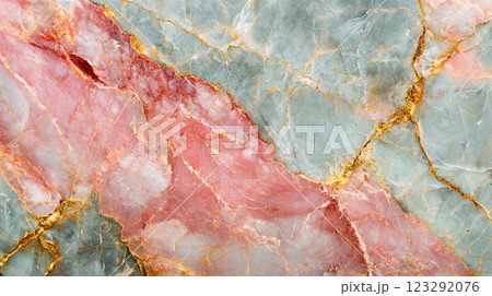 Abstract texture with organic shapes of pink, turquoise, and gold. A luxurious look for wallpapers and backgrounds with a modern flair. Abstract texture with organic shapes of pink, turquoise, and gold. A luxurious look for wallpapers and backgrounds with a modern flair. 123292076