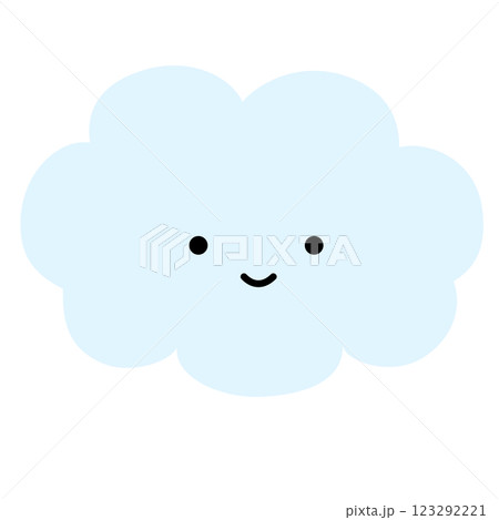 かわいい顔の雲のイラスト素材 [123292221] - PIXTA