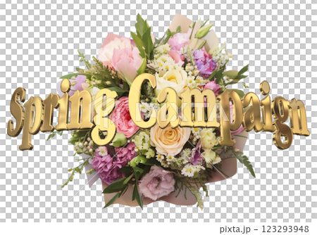 3DCG文字「Spring Campaign（スプリングキャンペーン）」 123293948