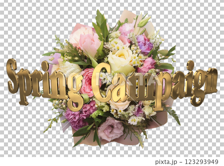 3DCG文字「Spring Campaign（スプリングキャンペーン）」 123293949