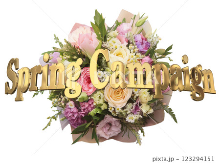 3DCG文字「Spring Campaign（スプリングキャンペーン）」 123294151