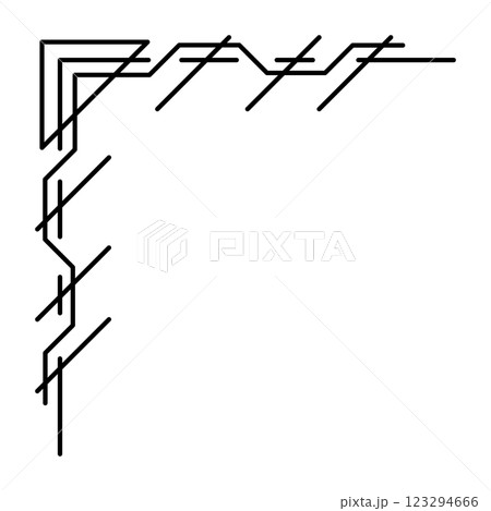 Line geometric corner. Modern decorative linear element. 123294666