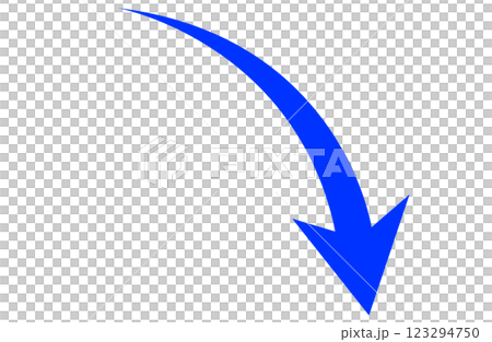 向右下方的藍色箭頭表示減少 123294750