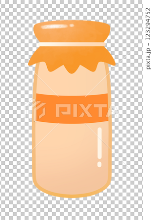 Illustration of a bottle of fruit milk Illustration of a bottle of fruit milk 123294752