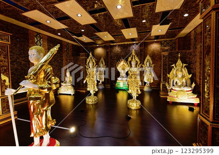 Golden Buddhist Statues 123295399