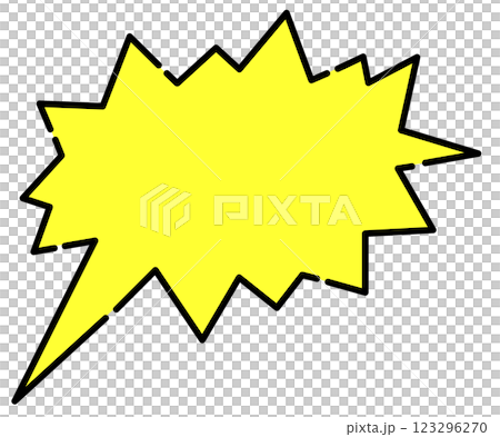 Illustration of a speech bubble in which angry or infuriated words are written in a manga or other similar situation 123296270