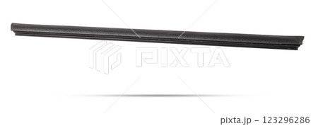 A black rubber sealant to seal the door windows of the car, preventing heat loss in the interior and moisture ingress. Gasket for repair in the workshop. 123296286