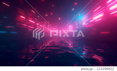 A digital stream of data with blue and pink...のイラスト素材 [123296922] - PIXTA