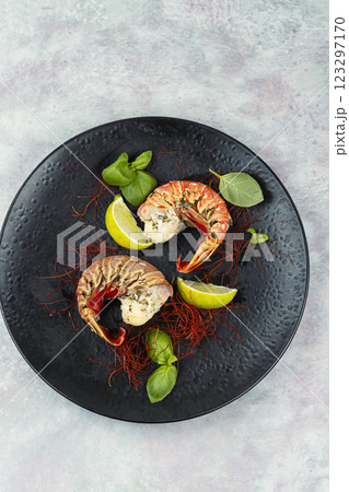 Steamed Lobster Tail, Luxury Food. 123297170