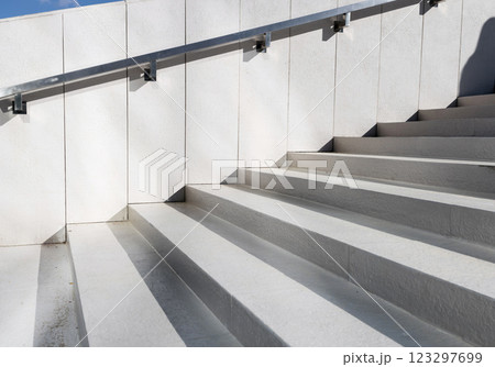 beautiful grey concrete stairs 123297699