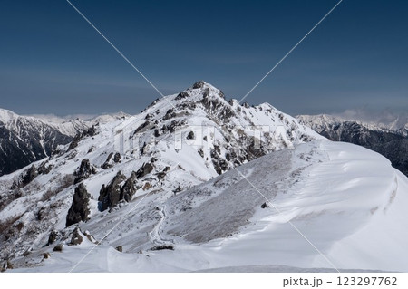 降雪翌日の燕岳 123297762