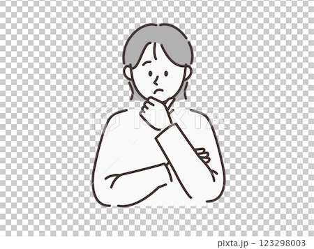 一個擔心的女人 123298003