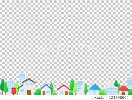 街道兩旁房屋的插圖 123298664