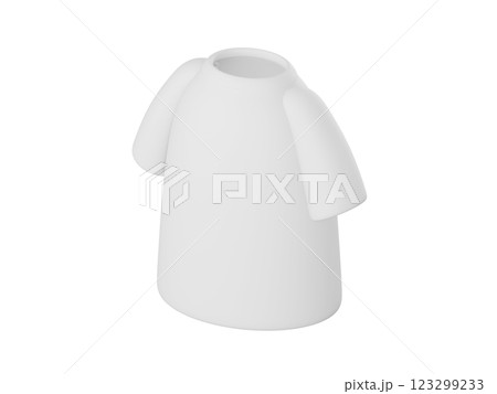 3Dレンダリングの白いTシャツ 123299233