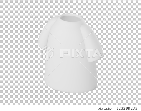3Dレンダリングの白いTシャツ 123299233