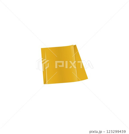 Horizontal yellow sticky tape vector icon, realistic adhesive wrinkled piece, torn glued duct tape, corrugated sticker Horizontal yellow sticky tape vector icon, realistic adhesive wrinkled piece, torn glued duct tape, corrugated sticker 123299439
