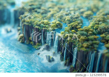 世界遺産 ヴィクトリアの滝 圧巻の迫力(ペーパークラフト) 世界遺産 ヴィクトリアの滝 圧巻の迫力(ペーパークラフト) 123299578