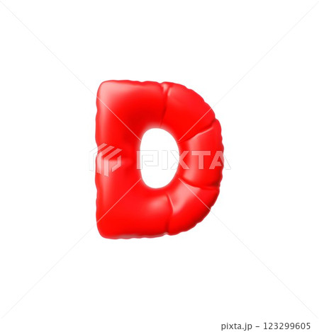 3D Illustration of glossy volumetric letter D, vector. 3D Illustration of glossy volumetric letter D, vector. 123299605