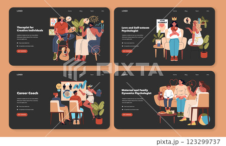A visual representation showing the importance of coaching and psychological support across various diverse settings 123299737