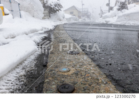 雪道の地下水による消雪 雪道の地下水による消雪 123300270
