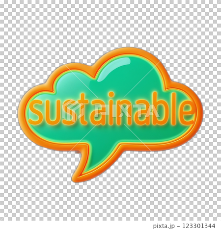 帶有文字的霓虹色語音氣泡 123301344