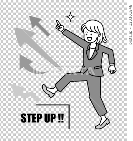 Image material of business people stepping up and advancing their careers Image material of business people stepping up and advancing their careers 123301846