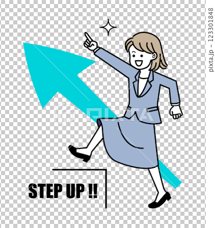 Image material of business people stepping up and advancing their careers Image material of business people stepping up and advancing their careers 123301848