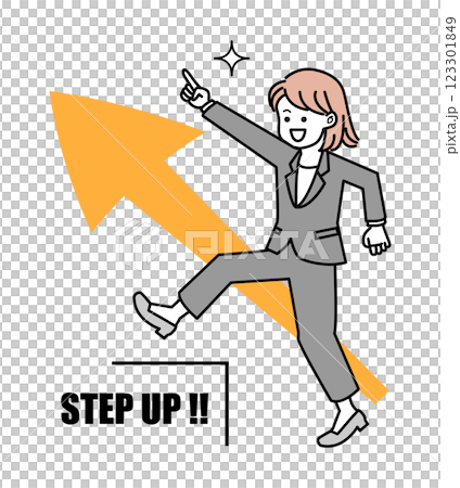 Image material of business people stepping up and advancing their careers 123301849