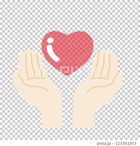 一隻手捧著一顆心 一隻手捧著一顆心 123301853