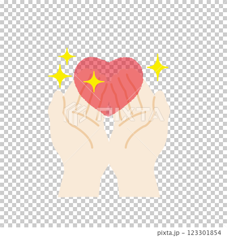 閃閃發光的心和手 閃閃發光的心和手 123301854