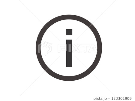 フラットでシンプルなインフォメーションのアイコンイラスト 123301909