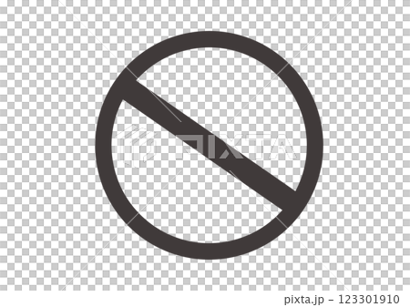 Flat and simple prohibition sign icon 123301910