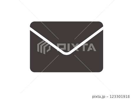 シンプルでフラットなメールのアイコンイラスト 123301918