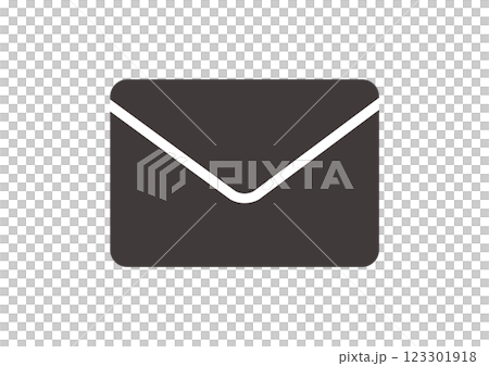 シンプルでフラットなメールのアイコンイラスト 123301918
