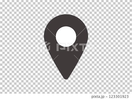 簡單而平坦的地圖別針圖示插圖 123301923
