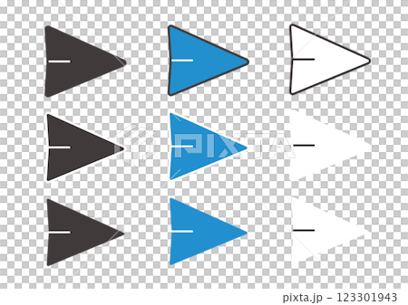 Simple and flat paper plane icon illustration set 123301943