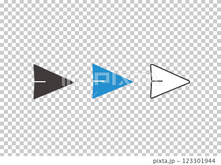 Simple and flat paper plane icon illustration set 123301944