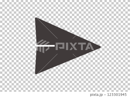 簡單而平坦的紙飛機圖示插圖 123301945