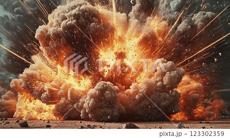 巨大な爆発のイメージ 123302359