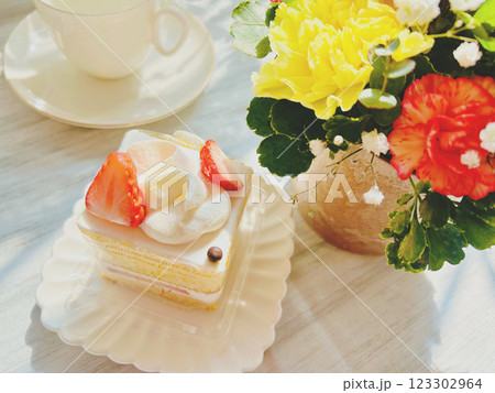オシャレなイチゴケーキ オシャレなイチゴケーキ 123302964